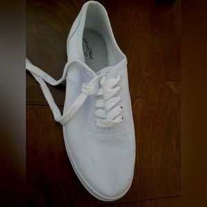 White slip on shoes